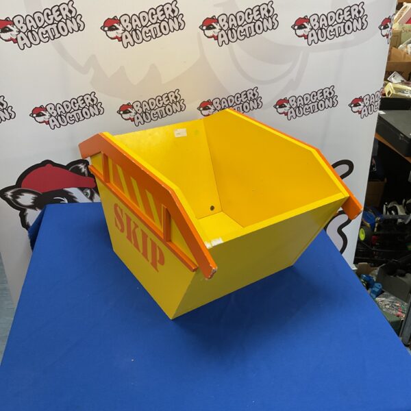 Brightly coloured wooden childrens skip for garden play.