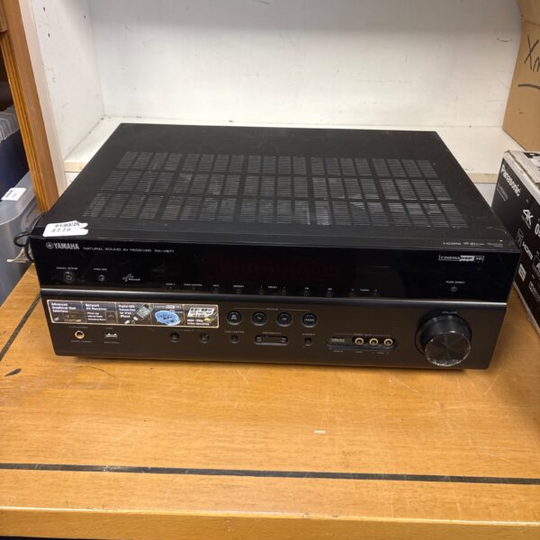 Black Yamaha RX-V671 AV receiver for home theater setup.