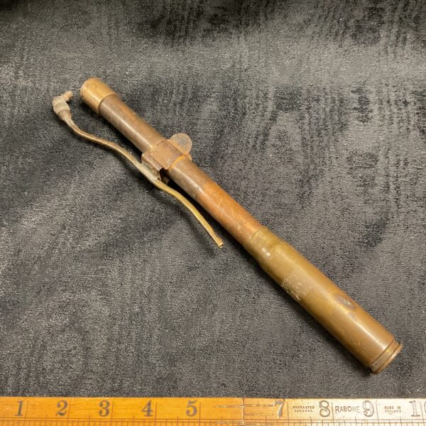 Vintage 1941 trench art blow lamp made of brass.