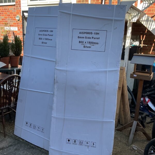 6mm side panel measuring 800x1900mm, wrapped in protective plastic.