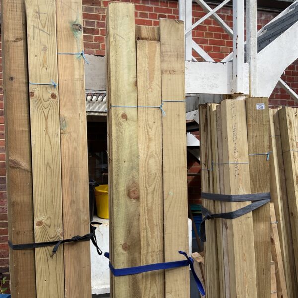 Bundle of 7ft timbers for construction and DIY projects.