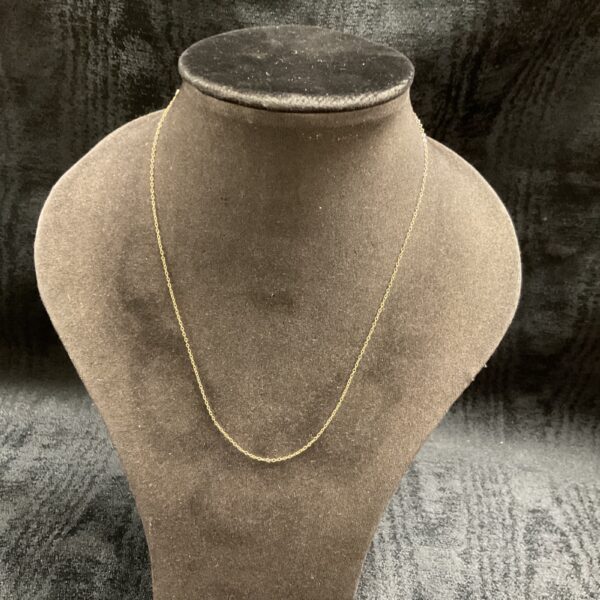 Delicate 9ct gold chain necklace, fine jewellery.