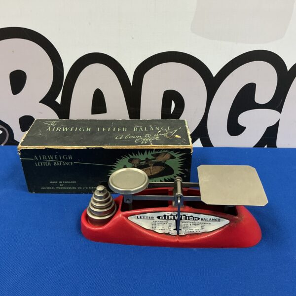 Vintage Airweigh letter balance scales for weighing letters.