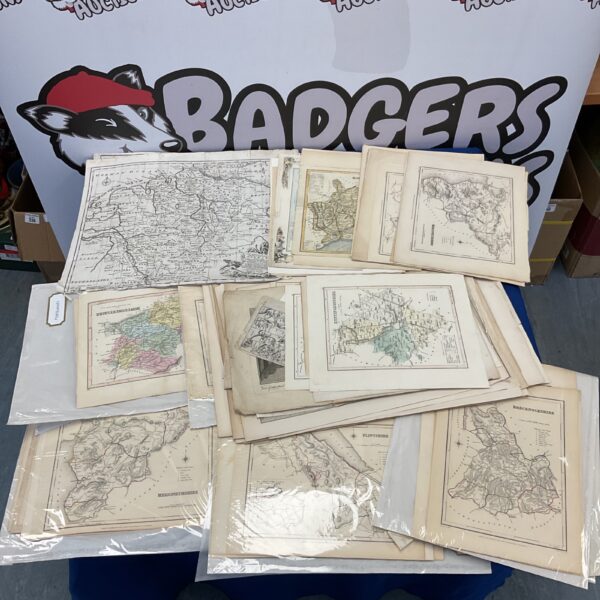 Antique map collection featuring vintage and historical cartography.