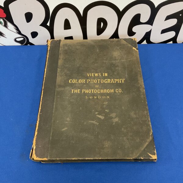 Antique book cover, "Views in Colour Photography" by Photochrom Co.