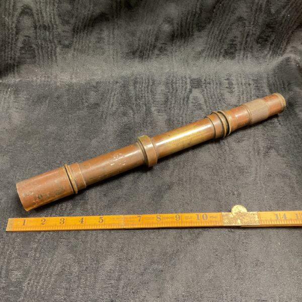 Antique brass sighting telescope by W Watson, 1916.