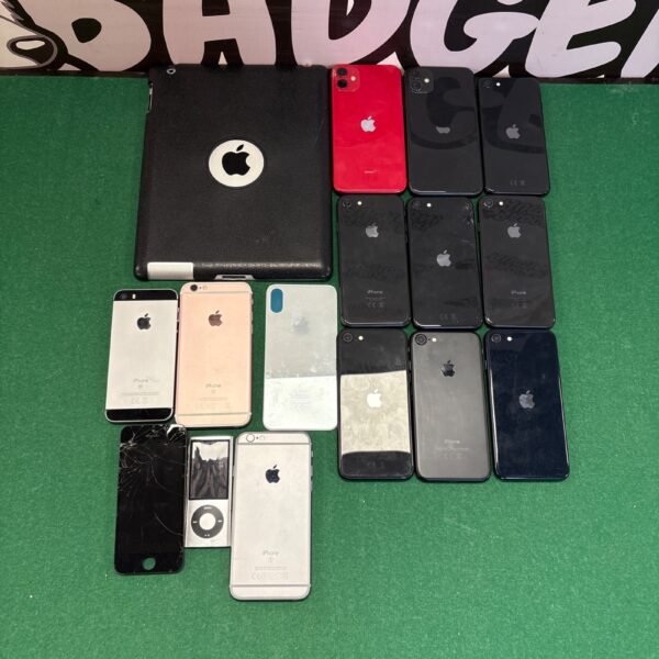 Untested Apple iPhone and iPad bundle for collectors or parts.