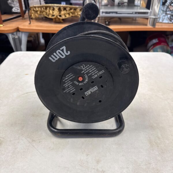 Vintage Arlec 20m extension reel for outdoor garden use.