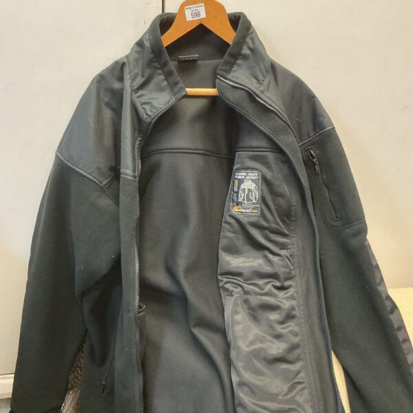 Vintage army fleece jacket, warm and practical military liner.