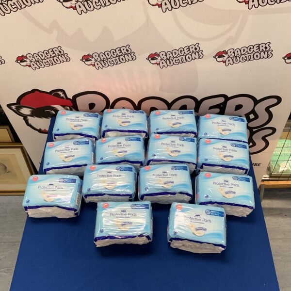 Sealed pack of Asda protective pads for sensitive bladders.