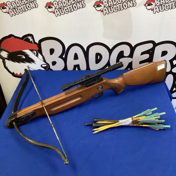 Barnett Wildcat crossbow with included bolts, archery equipment.