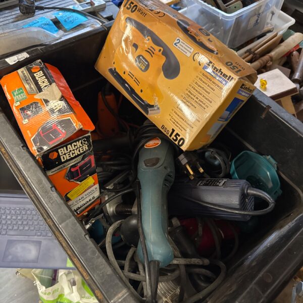 Black & Decker power tools lot with Simple Start packaging.