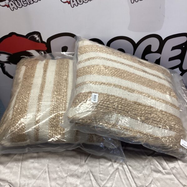 Pair of new Bloomingville cushion covers with a textured design.