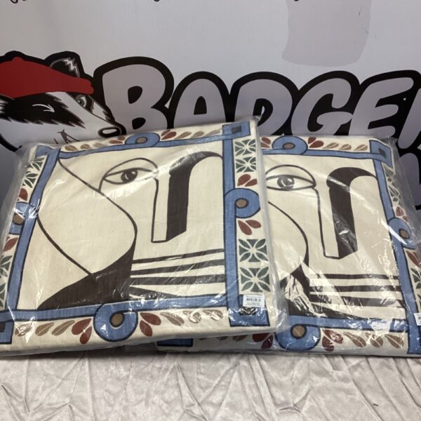Bloomingville cushion covers with a delicate floral pattern.