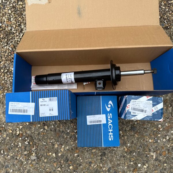 New old stock Sachs shock absorber for BMW E46 suspension.