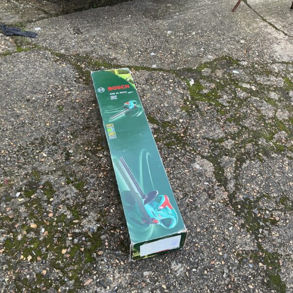 Bosch AHS 45-16 electric hedge trimmer in used condition.