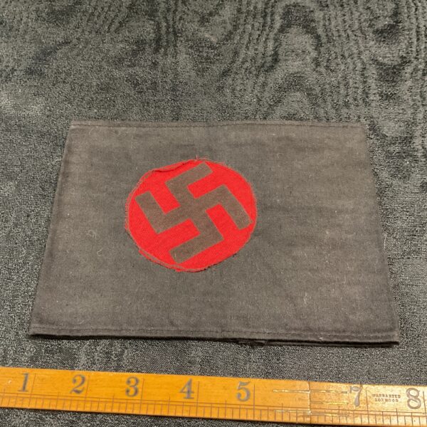 BUF Blackshirt armband with swastika emblem, historical political memorabilia.