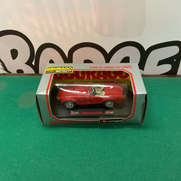 Detailed Burago diecast Ford AC Cobra 427 model car.