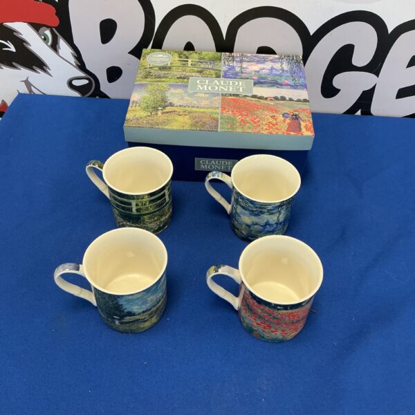 Set of four Claude Monet mugs from the Leonardo collection.
