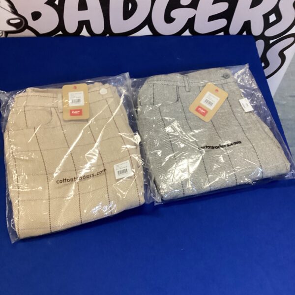 New Cotton Traders size 16 trousers in sealed packaging.