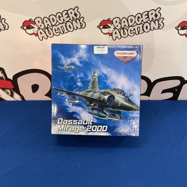 Detailed Panzerkampf Dassault Mirage 2000 scale model aircraft.