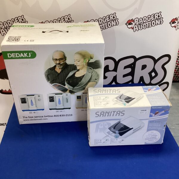 Dedakj oxygen concentrator with Sanitas nebuliser for home healthcare.