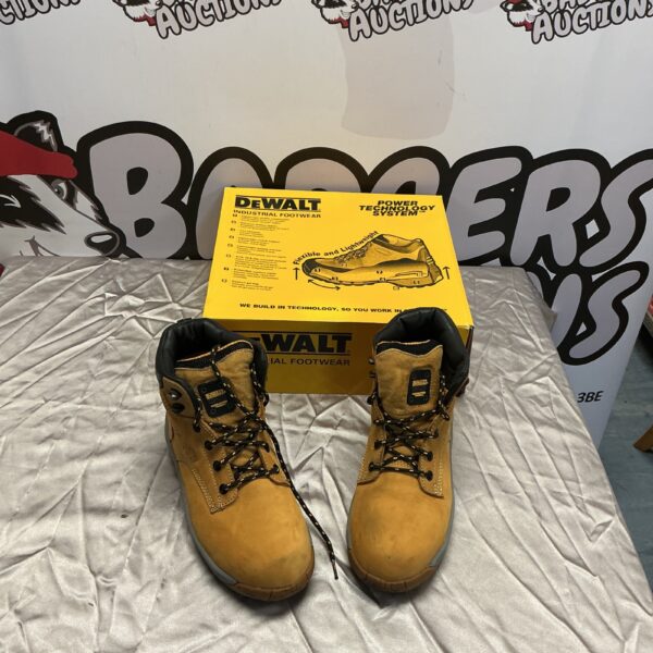 DeWalt safety boots size 5 for industrial work.