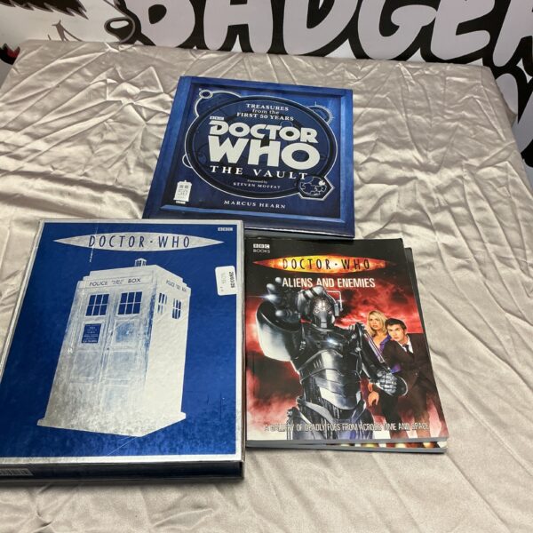 Doctor Who books by Steven Moffat, vintage sci-fi collectible.