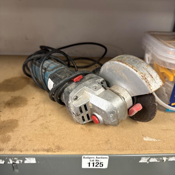 Used Erbauer angle grinder for DIY and workshop projects.
