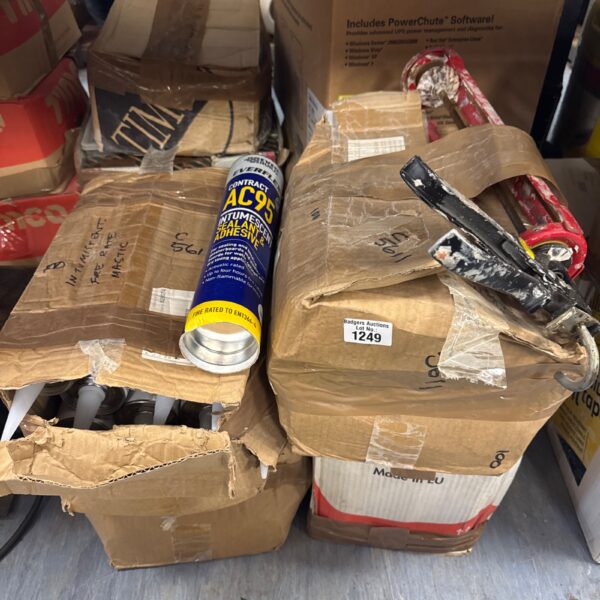 Boxes of Everflex Contract AC95 mastic and foam fill sealant.