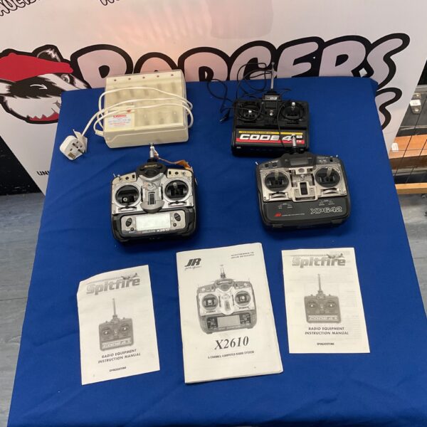 Vintage Futaba XPG4 radio control remotes and Uniross charger.