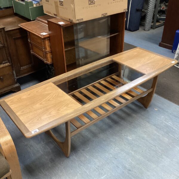Vintage G Plan Long John teak coffee table in good condition.