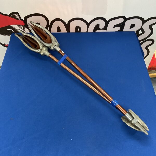 Pair of vintage gamebird shooting sticks for hunting.