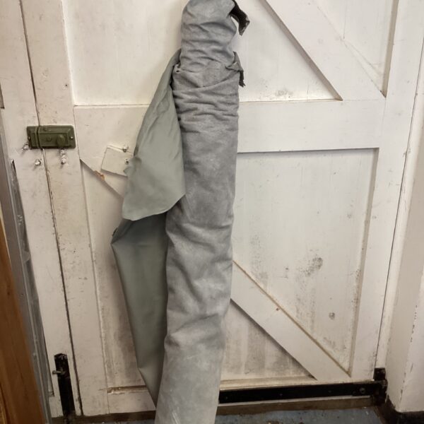Grey leather fabric roll, ideal for upholstery and crafting projects.