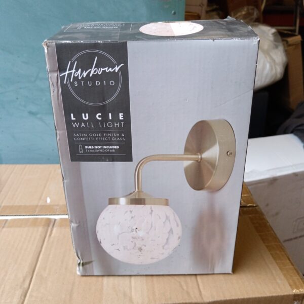 Cream Harbour Lucie wall light, mid century modern design.