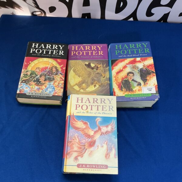 Collection of Harry Potter books by J.K. Rowling for collectors.