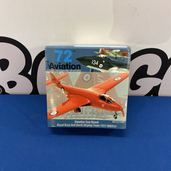Detailed diecast model of the Hawker Sea Hawk Red Devils WM934