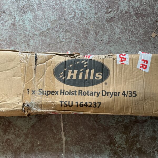 Used Hills Supex rotary clothes dryer for outdoor laundry.