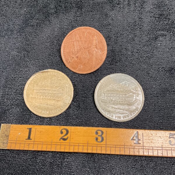 Vintage Hitler Youth badges, Third Reich memorabilia, collectible badges.