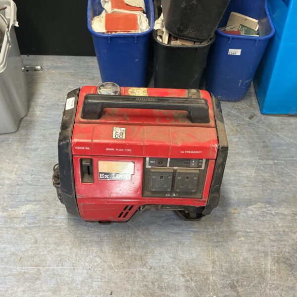 Front view of a Honda petrol generator needing repair.