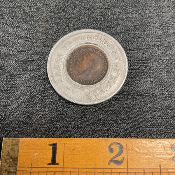 Vintage Hooper Struves farthing token with portrait and advertising message.