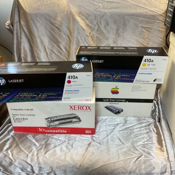 Lot of four HP and Apple printer ink cartridges as-pictured.
