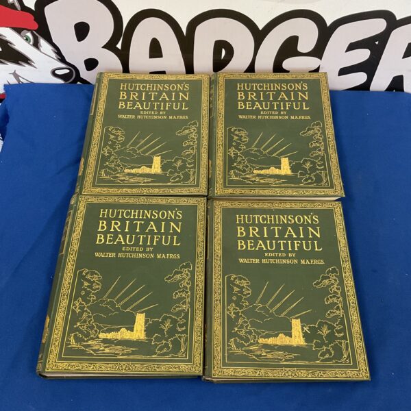 Vintage set of Hutchinson's Britain Beautiful books, illustrated topographical views.