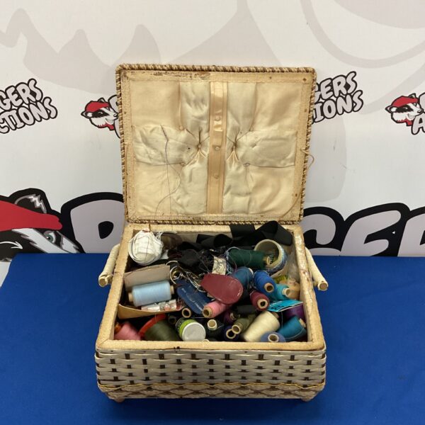 Sewing box with contents