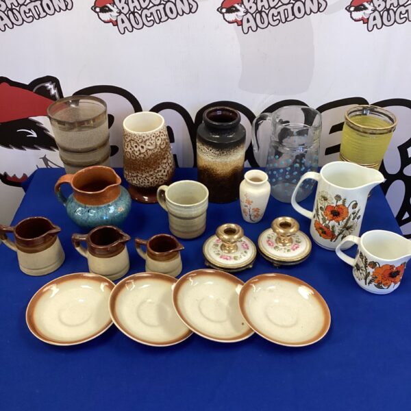 Collection of pottery & china including west german lava vase & new devon vase