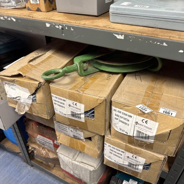 6 wholesale boxes of British gypsum 60mm jack point screws with 1 ton rated pulley wheel