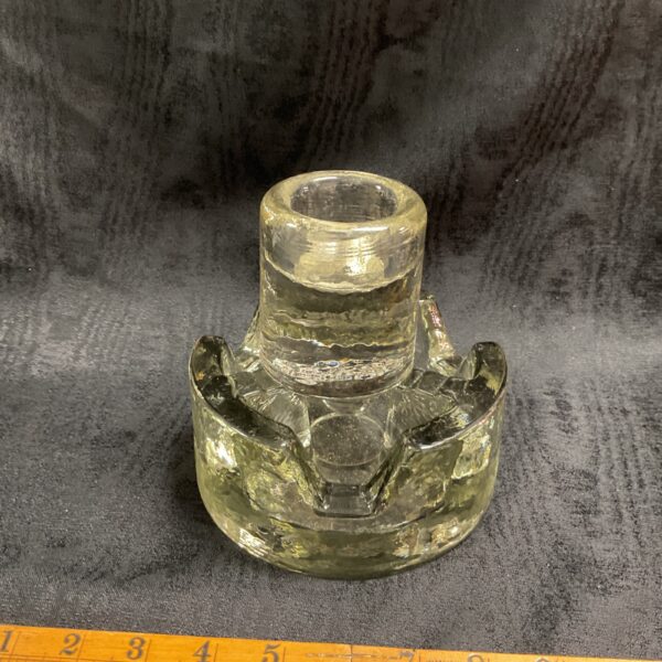Vintage west german glass teapot dish warmer designed to hold tea light