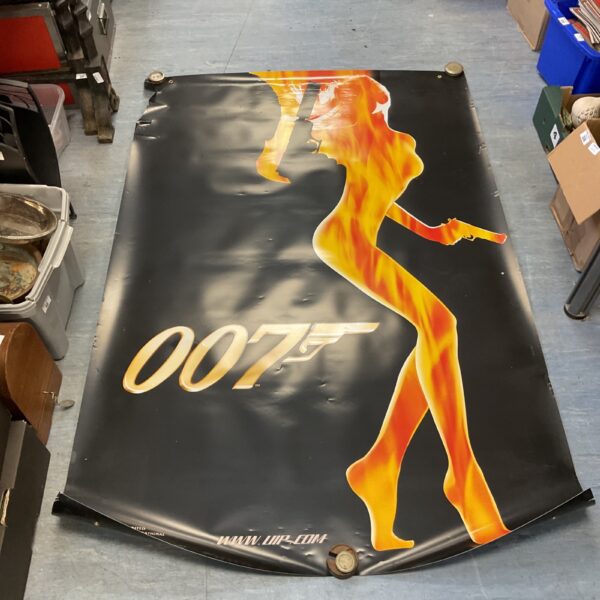 Large vintage James Bond 007 cinema poster for film collectors.