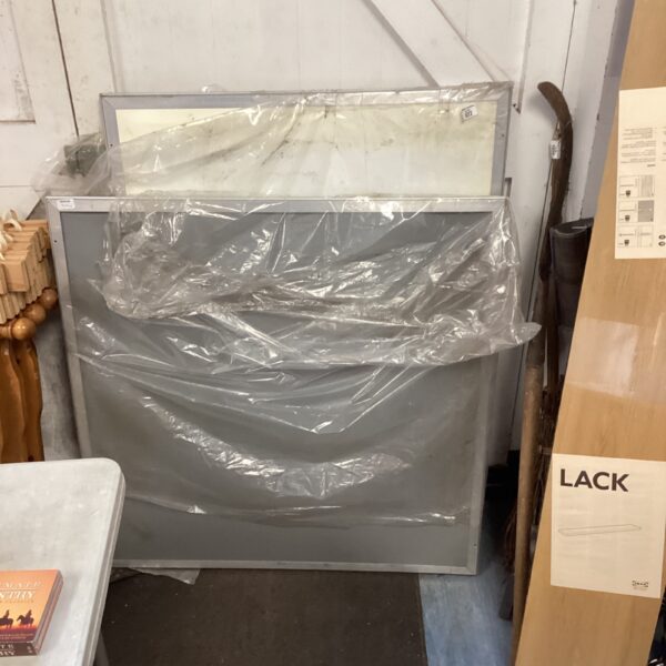 Two large grey notice boards for office or classroom use.