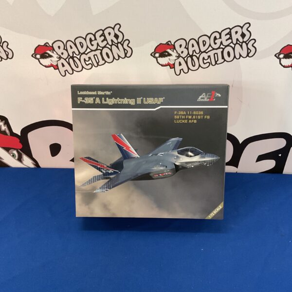 AF1 Models Lockheed Martin F-35A Lightning II USAF scale model in box.